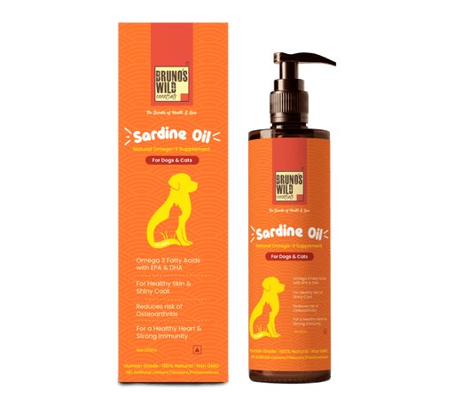 Brunos Wild Essentials Sardine Oil Omega Supplement for Dogs and Cats - Ofypets