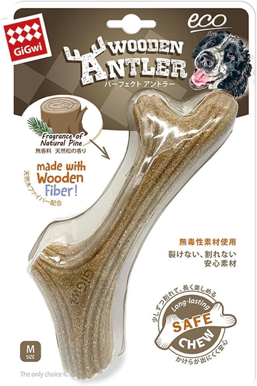 GiGwi Wooden Antler Dog Bone Chew Toy