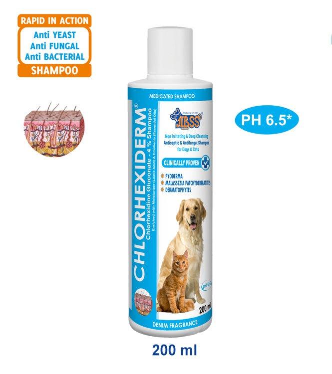 JIBSS Chlorhexiderm Medicated Shampoo for Dogs and Cats