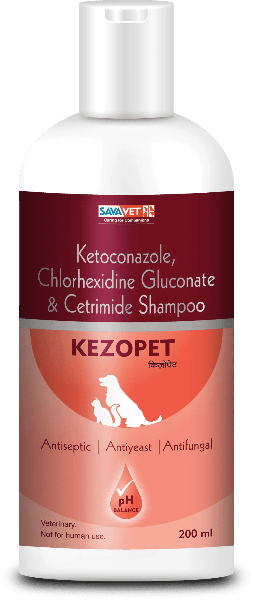 Savavet Kezopet Ketoconazole, Chlorhexidine and Cetrimide Medicated Shampoo for Dogs and Cats