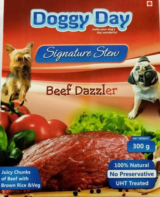 Doggy Day Beef Dazzler Juicy Chunks Adult Gravy Dog Wet Food - Ofypets