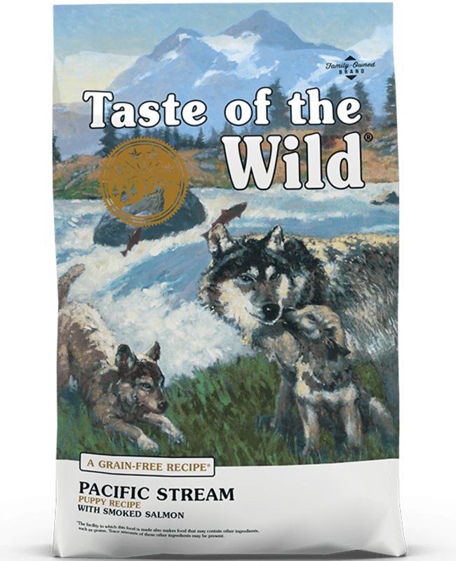 Taste of the Wild Pacific Stream Puppy Recipe with Smoked Salmon Grain Free  Dog Food