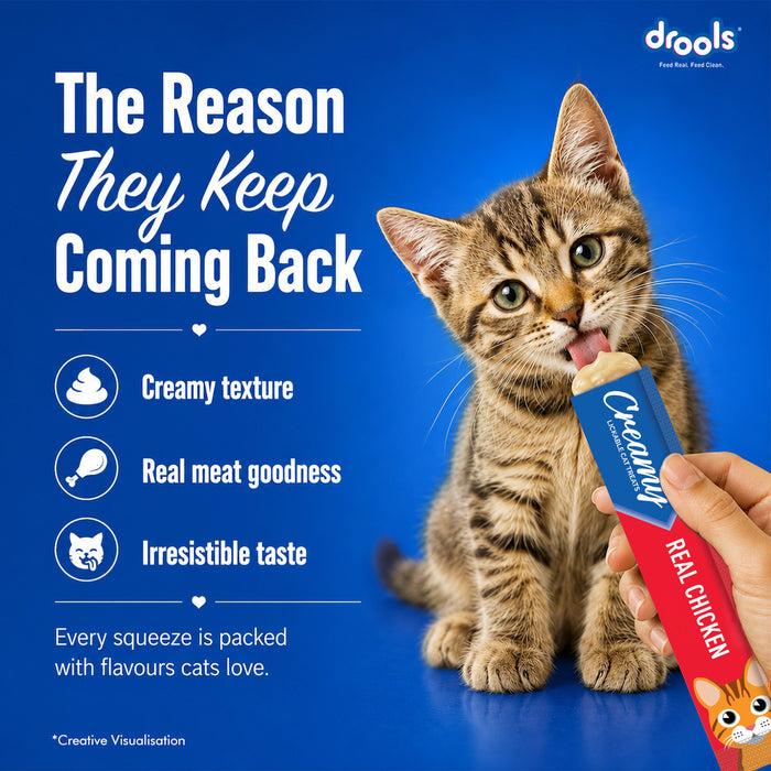 Drools Creamy Real Chicken Sticks Treats for Cat