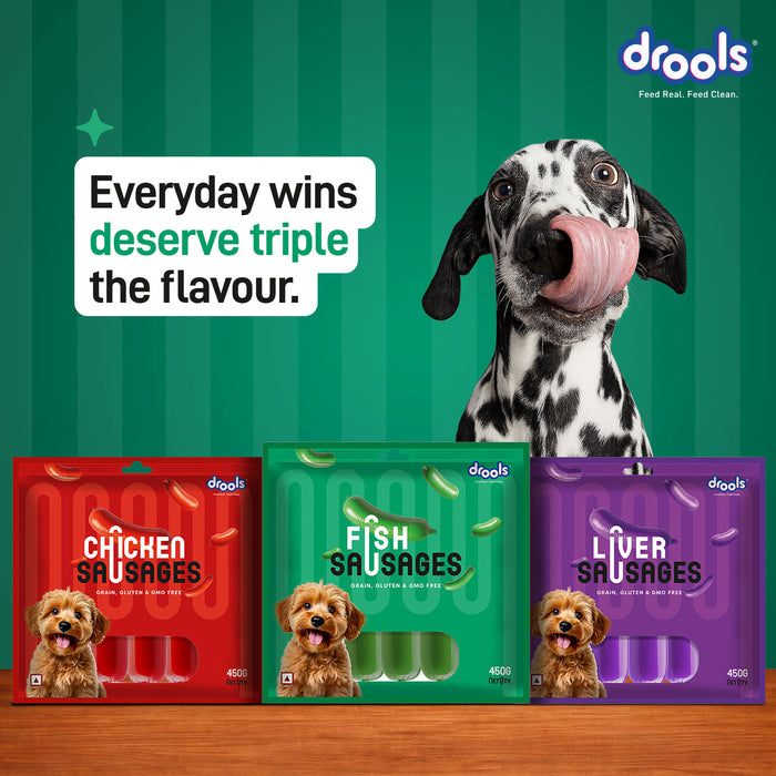 Drools Fish Sausages Treats for Dog