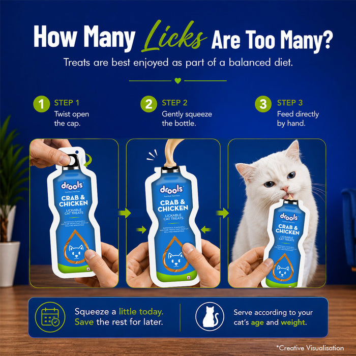 Drools Creamy Lickable Crab & Chicken Treats for Cat