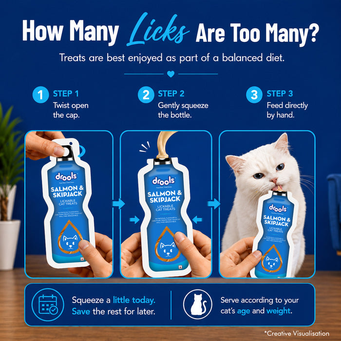 Drools Creamy Lickable Salmon & Skipjack Treats for Cat