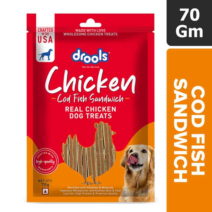 Drools Cod Fish Sandwich Treats for Dog