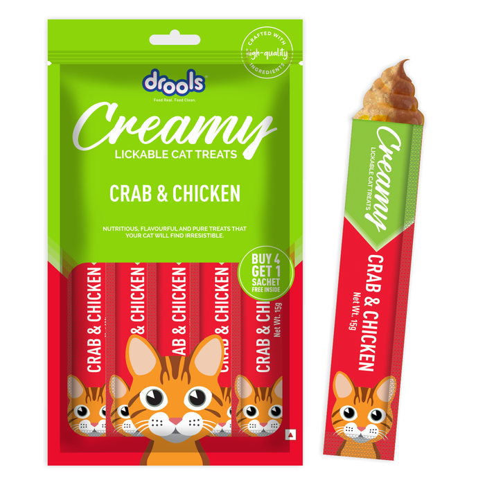 Drools Creamy Crab & Chicken Sticks Treats for Cat