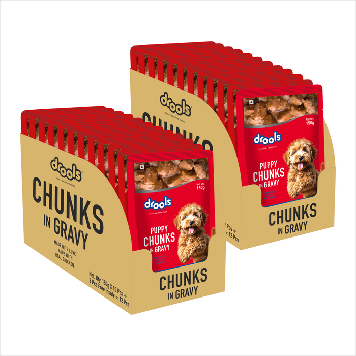 Drools Puppy Chicken Chunks Gravy Food for Dog