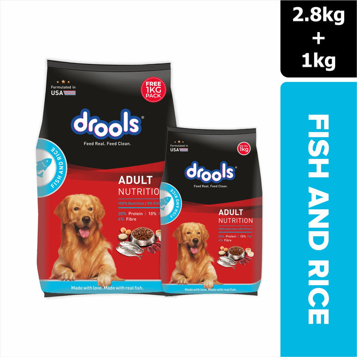 Drools Fish and Rice Adult Food for Dog