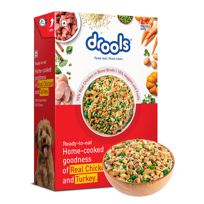 Drools Tetra Pack Real Chicken and Turkey Food for Dog