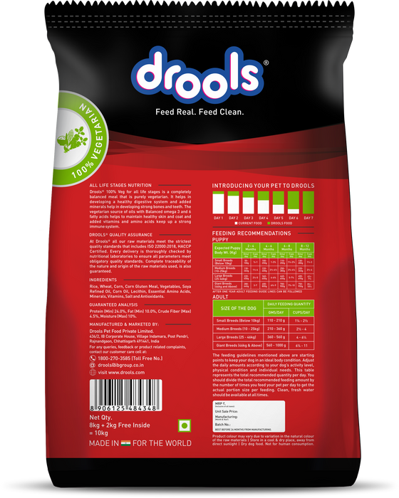 Drools All Lifestages 100% Veg Dry Dog Food for Dog