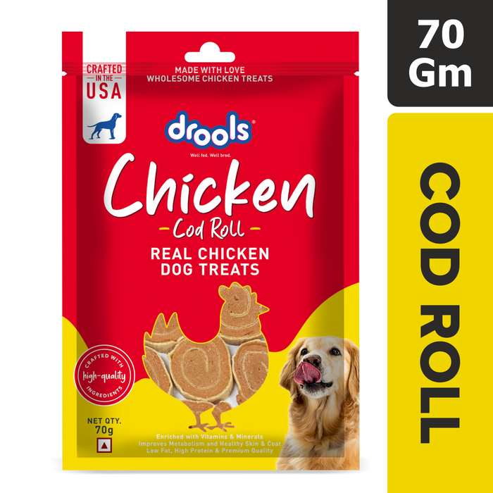 Drools Chicken Cod Roll Treats for Dog