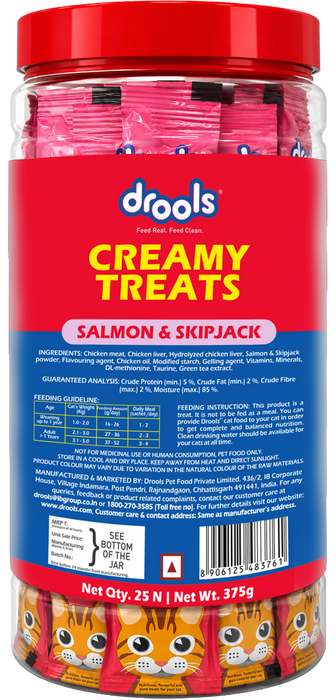 Drools Creamy Treats Salmon & Skipjack for Cat