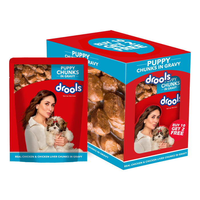 Drools Puppy Chicken Chunks Gravy Food for Dog