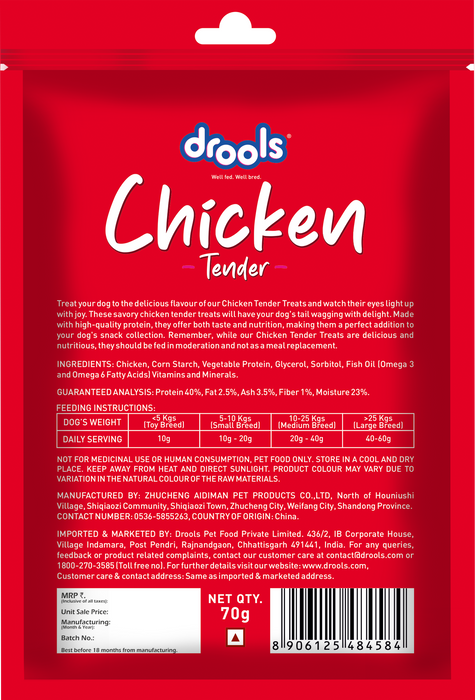 Drools Chicken Tender Treats for Dog