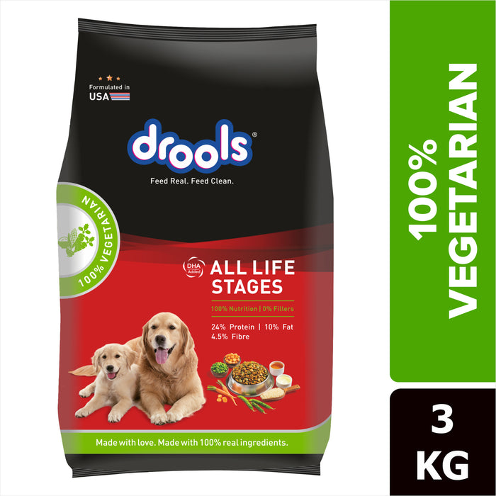 Drools All Lifestages 100% Veg Dry Dog Food for Dog
