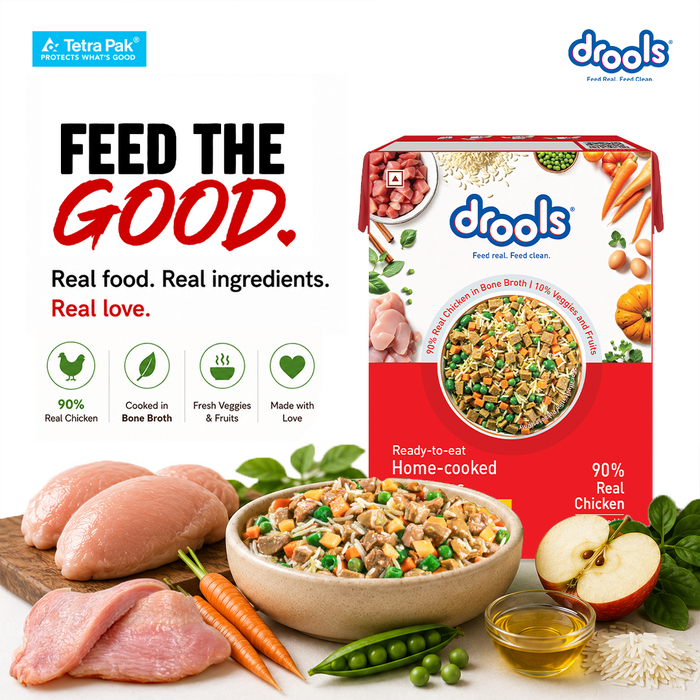 Drools Tetra Pack Real Chicken and Turkey Food for Dog