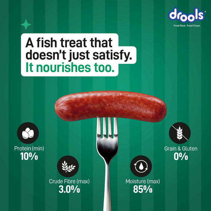 Drools Fish Sausages Treats for Dog