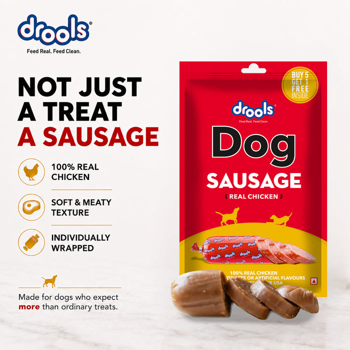 Drools 100% Real Chicken Sausage Treats for Dog