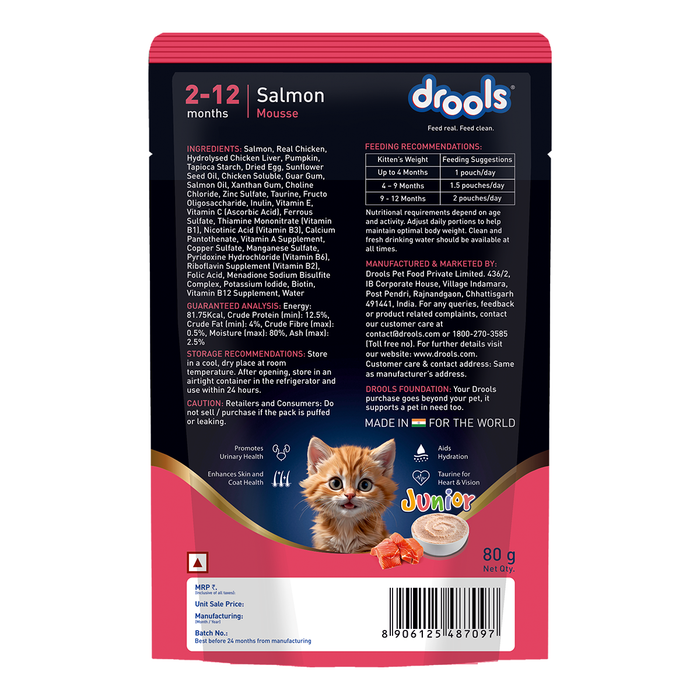 Drools Salmon Mousse Kitten Food for Cat