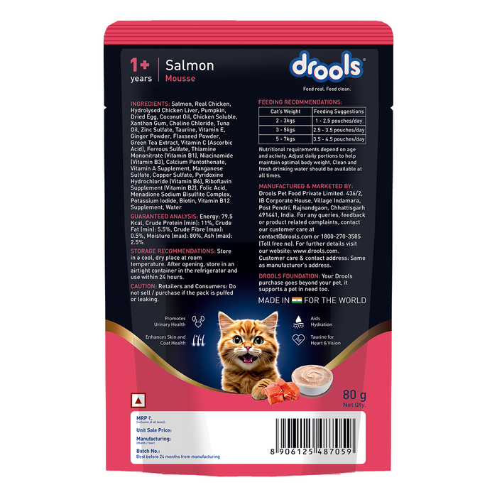 Drools Salmon Mousse Food for Cat