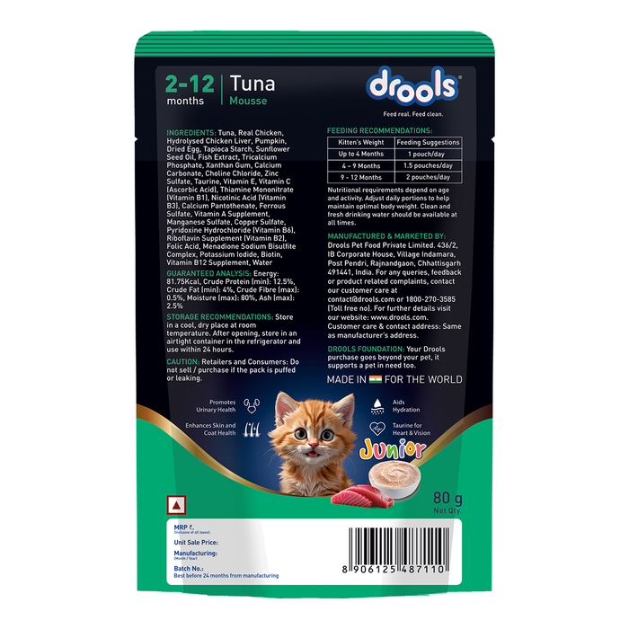 Drools Tuna Mousse Kitten Food for Cat