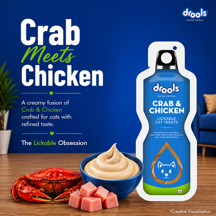 Drools Creamy Lickable Crab & Chicken Treats for Cat