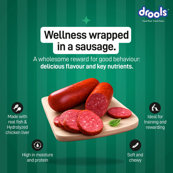 Drools Fish Sausages Treats for Dog