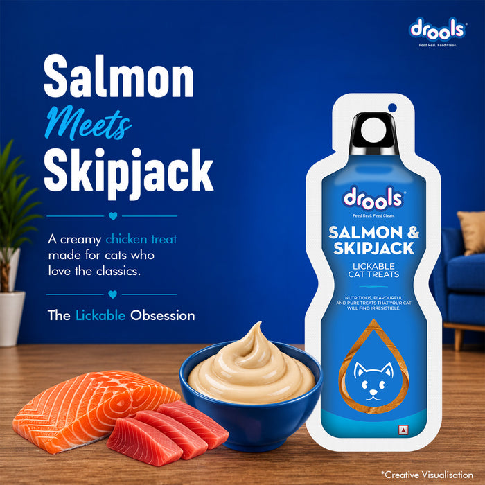 Drools Creamy Lickable Salmon & Skipjack Treats for Cat