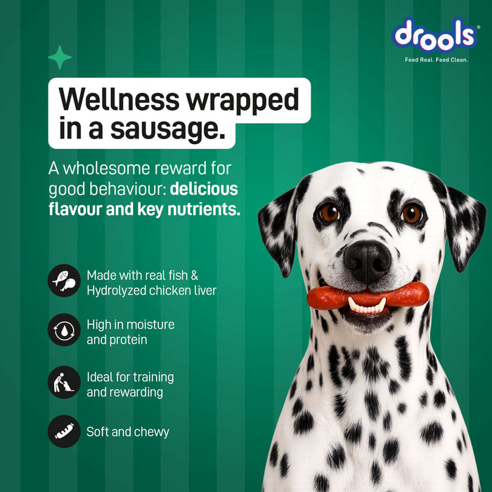 Drools Fish Sausages Treats for Dog