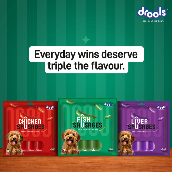 Drools Fish Sausages Treats for Dog