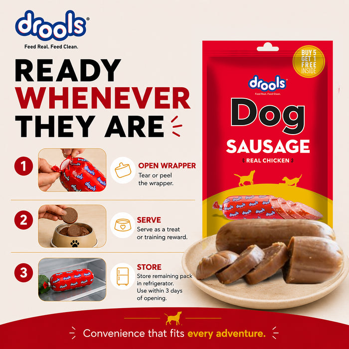 Drools 100% Real Chicken Sausage Treats for Dog