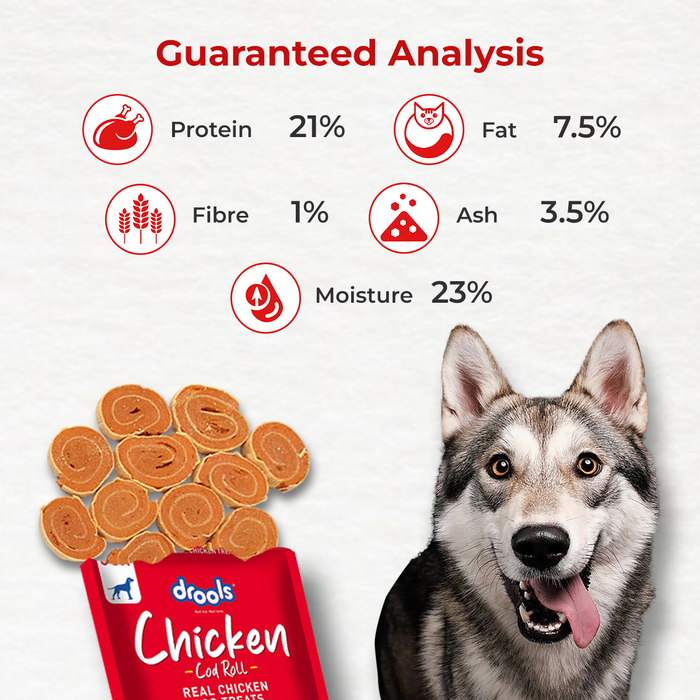 Drools Chicken Cod Roll Treats for Dog