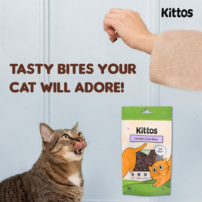 Kittos Purr-fect Chicken Liver Bites Cat Treats