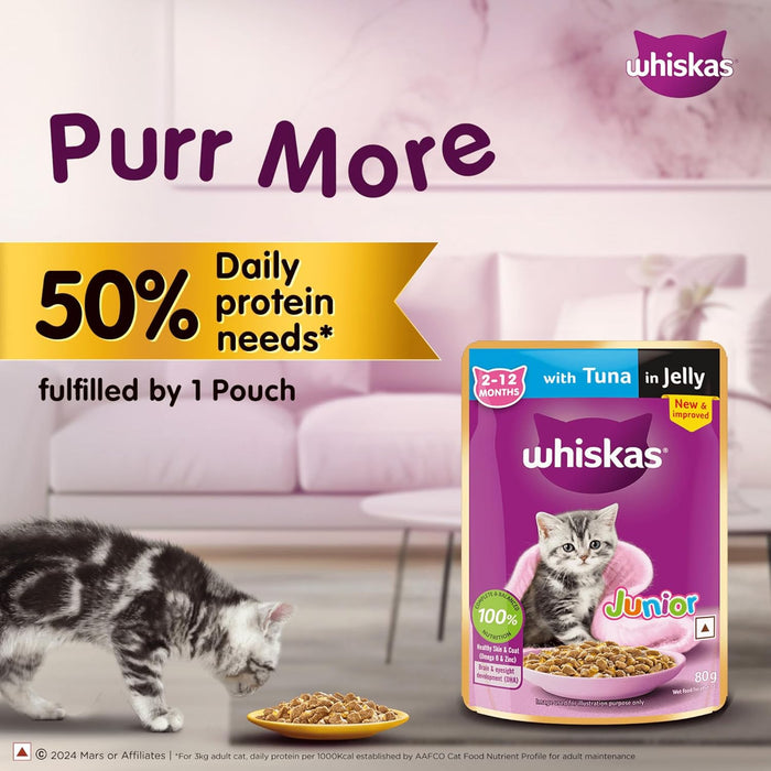 Whiskas Junior Kitten Tuna in Jelly Wet Food