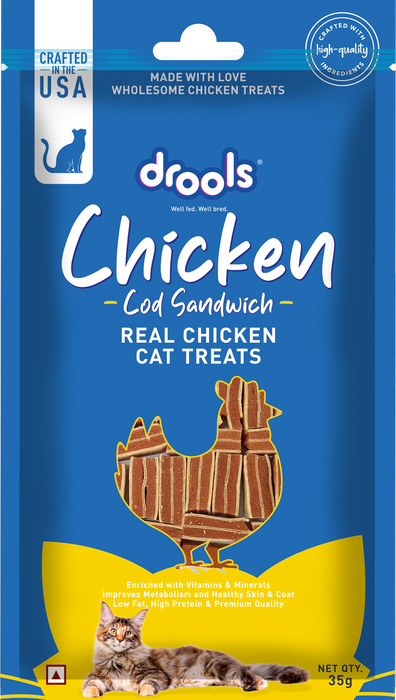 Drools Chicken Cod Sandwich Treats for Cat