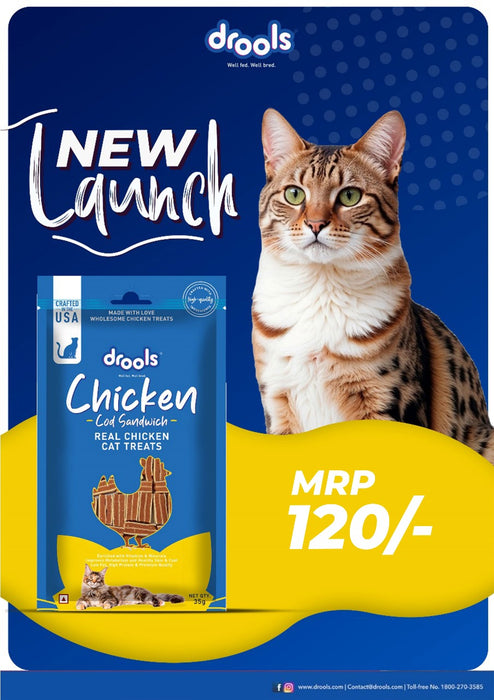 Drools Chicken Cod Sandwich Treats for Cat