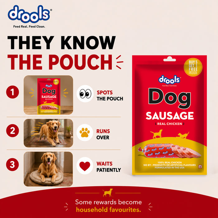 Drools 100% Real Chicken Sausage Treats for Dog