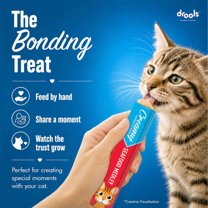 Drools Creamy Seafood Medley Sticks Treats for Cat