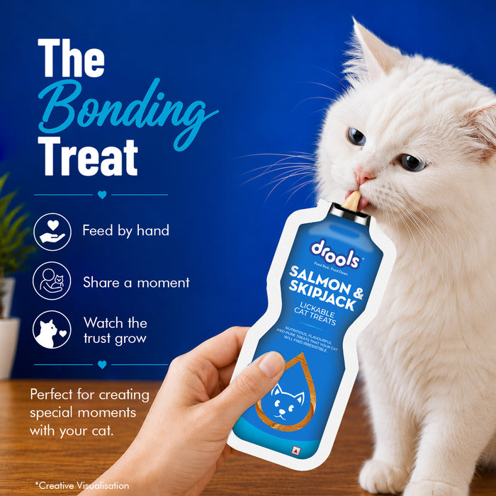 Drools Creamy Lickable Salmon & Skipjack Treats for Cat