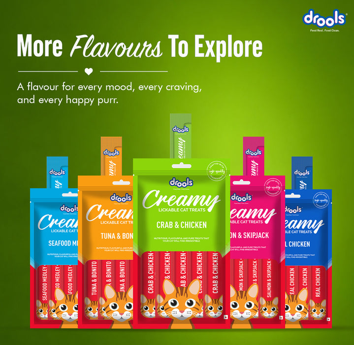 Drools Creamy Crab & Chicken Sticks Treats for Cat