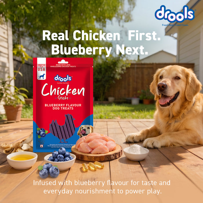 Drools Chicken Blueberry Flavor Treats Sticks for Dog