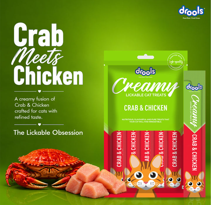 Drools Creamy Crab & Chicken Sticks Treats for Cat