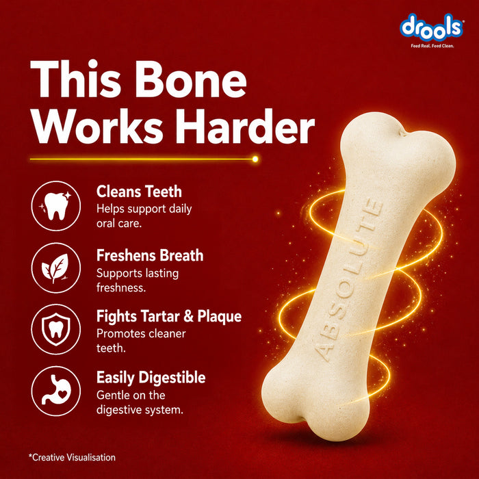 Drools Absolute Calcium Bone Pouch Treats for Dog