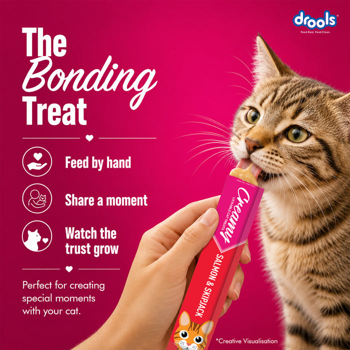 Drools Creamy Salmon & Skipjack Sticks Treats for Cat