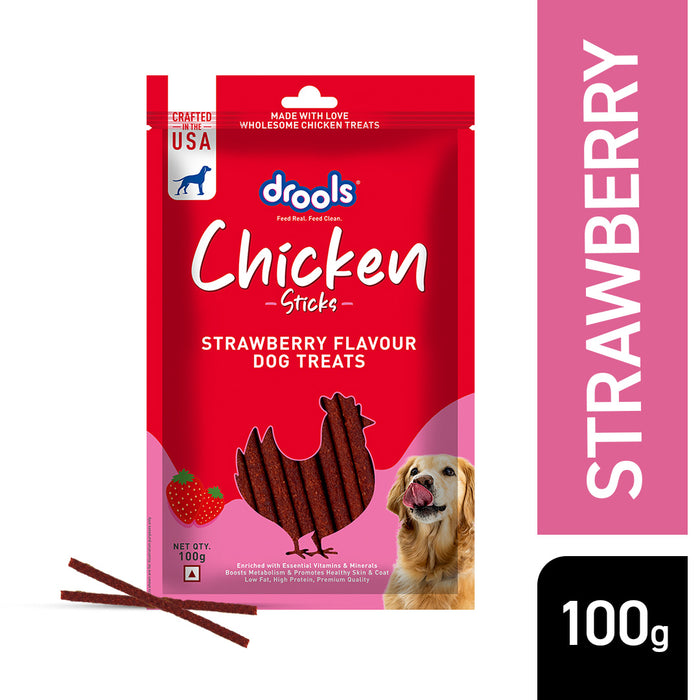 Drools Chicken Strawberry Flavor Treats Sticks for Dog