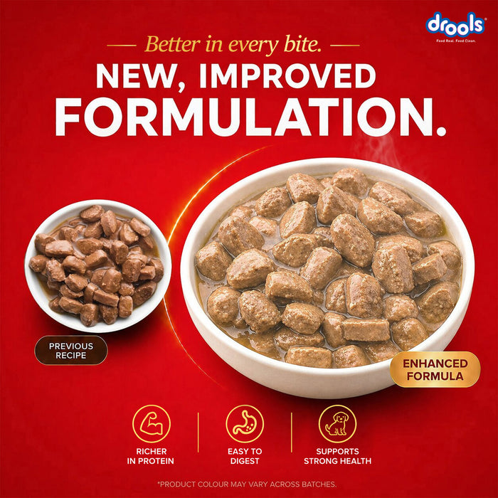 Drools Real Chicken and Liver Chunks in Gravy Adult Food for Dog