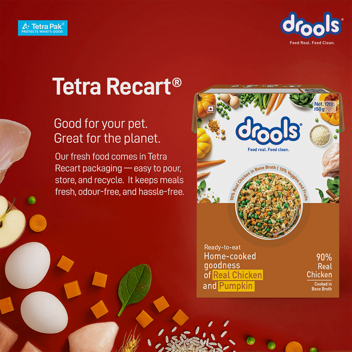 Drools Tetra Pack Real Chicken and Pumpkin Food for Dog