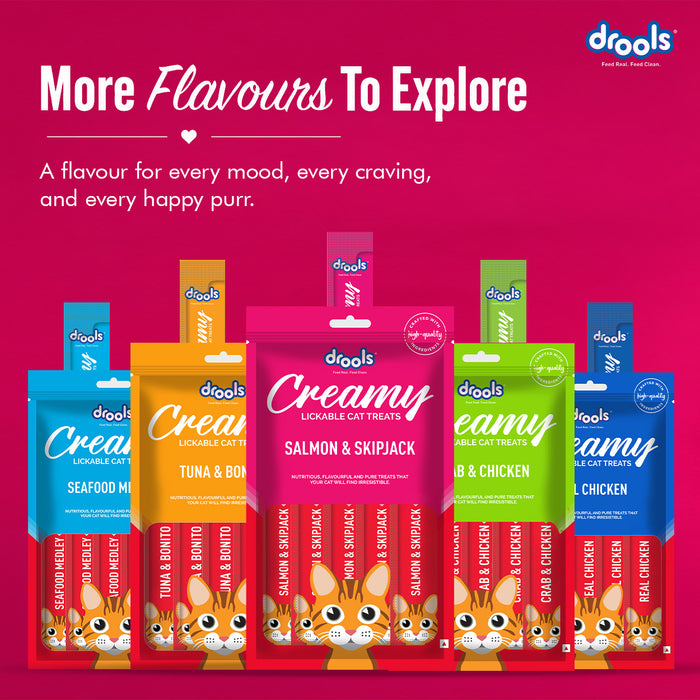 Drools Creamy Salmon & Skipjack Sticks Treats for Cat
